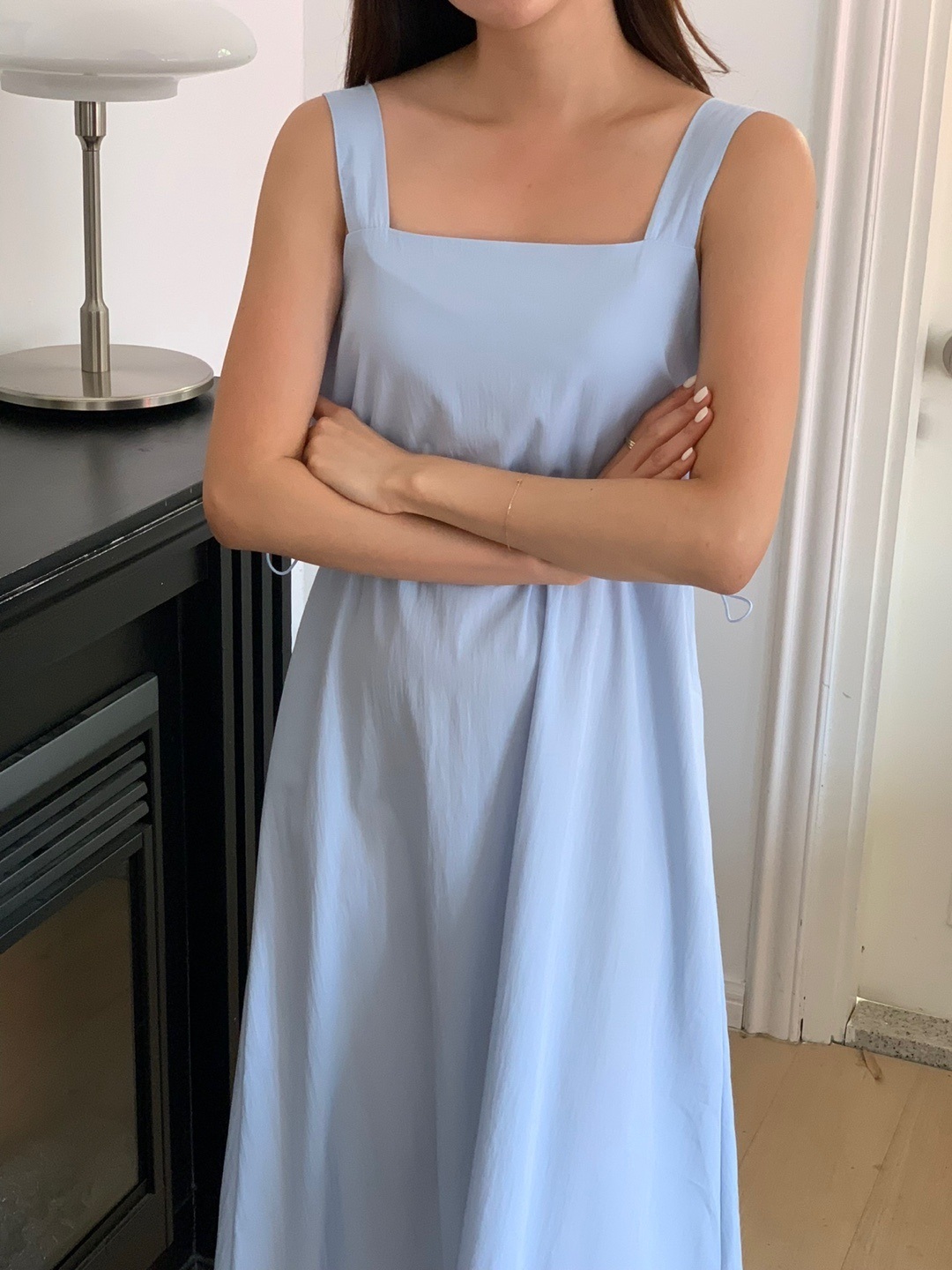 ドローコードスクエアノースリワンピース | 詳細画像4