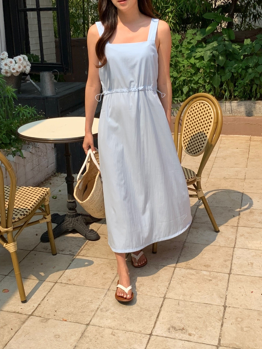 ドローコードスクエアノースリワンピース | 詳細画像5