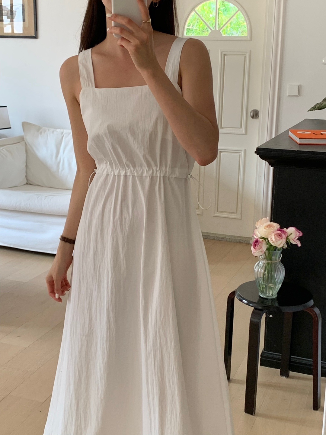 ドローコードスクエアノースリワンピース | 詳細画像9