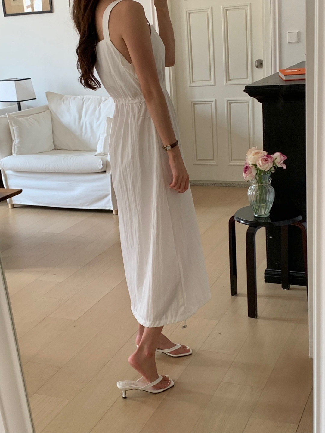 ドローコードスクエアノースリワンピース | 詳細画像10