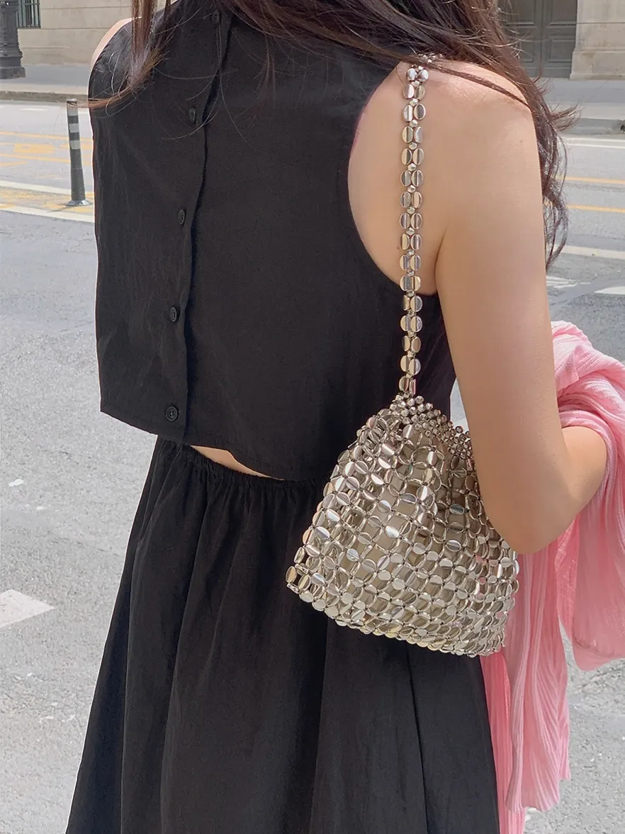 バックボタンスリットダーツノースリワンピース | 詳細画像1