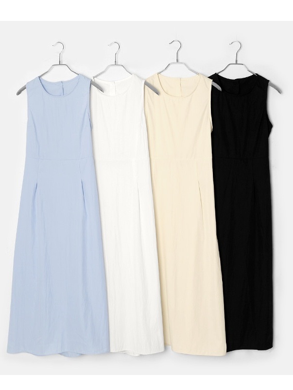 バックボタンスリットダーツノースリワンピース | 詳細画像11