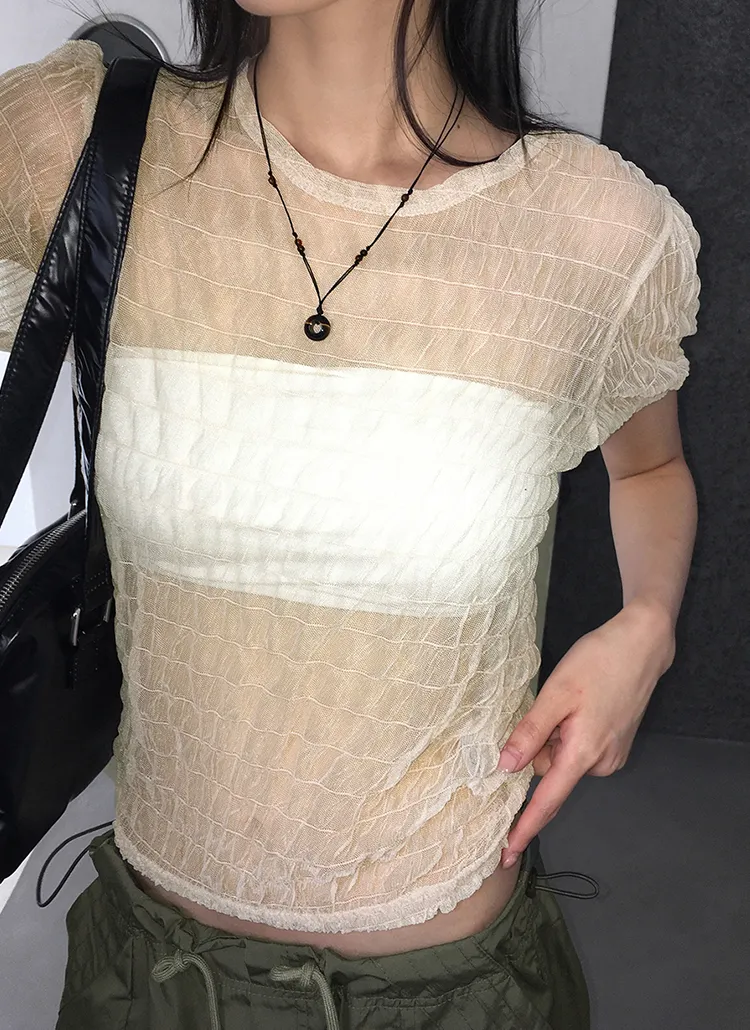 リンクルシアーパフ半袖Tシャツ | WONDERWONDER | 詳細画像1