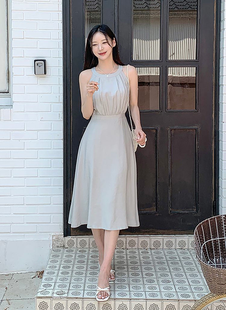 ホルターネックギャザーワンピース AKB48千葉恵里さん着用 女神ワンピ