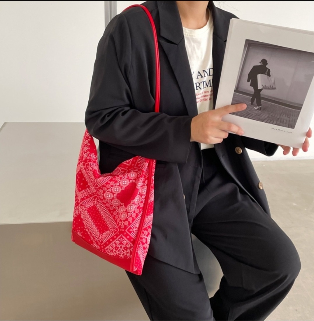 ペイズリーコントラストトートバッグ | 詳細画像4