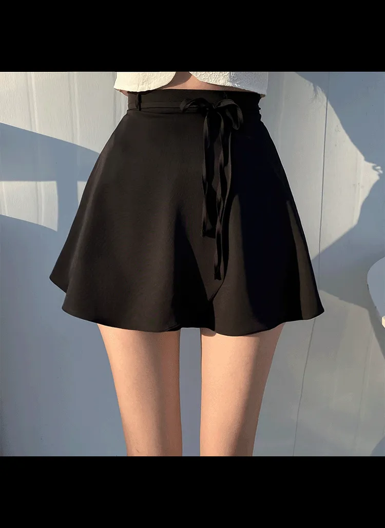 ストラップ付フレアミニスカートパンツ | ahope | 詳細画像1