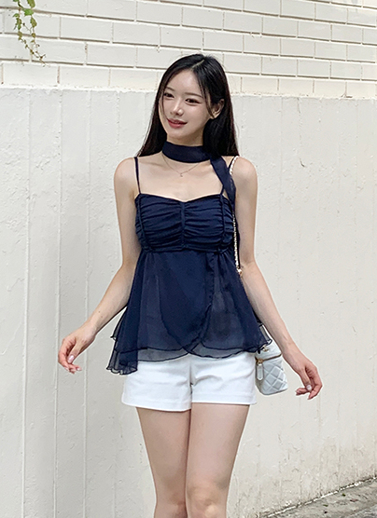 シフォン刺繍キャミソールブラウス シフォン刺繍キャミソールブラウス シフォン刺繍キャミソール