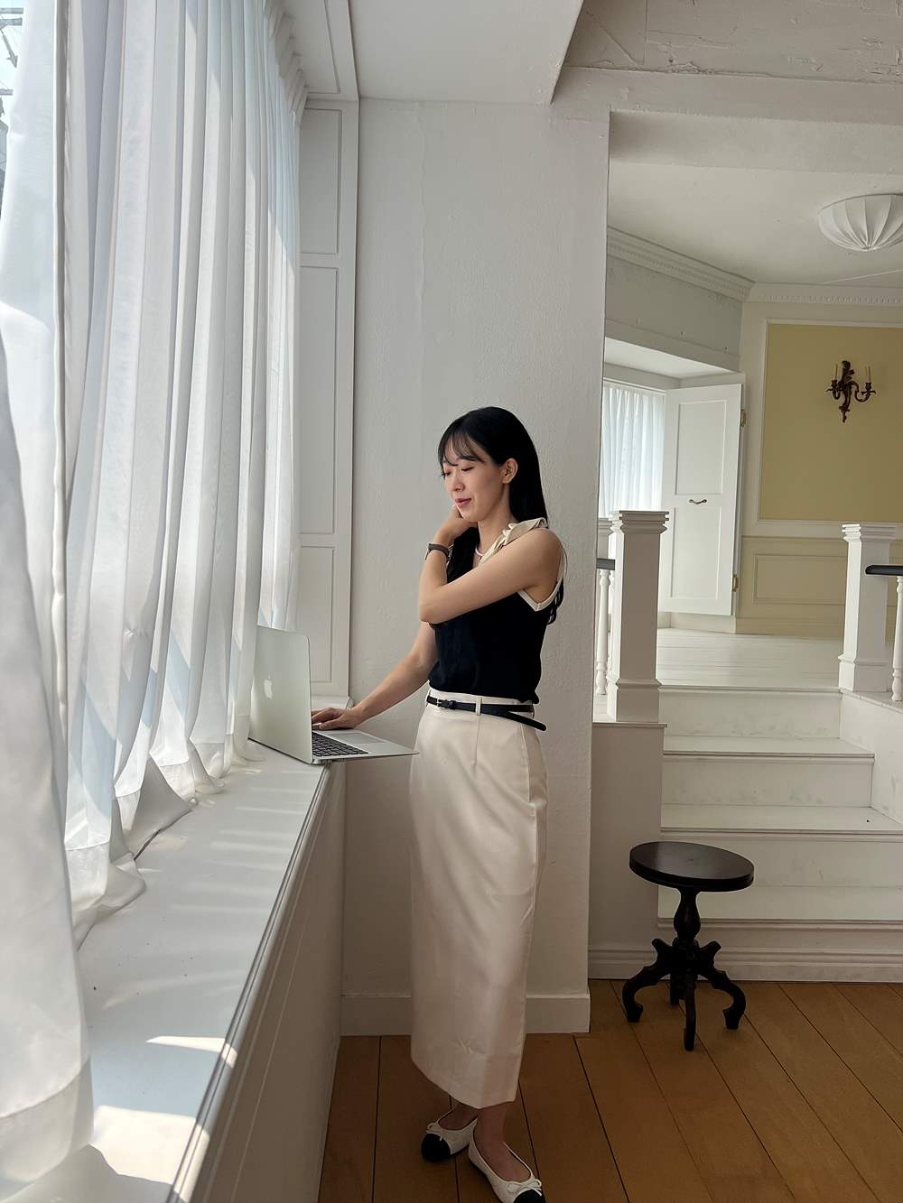 ベルト付ストレートスカート | 詳細画像13