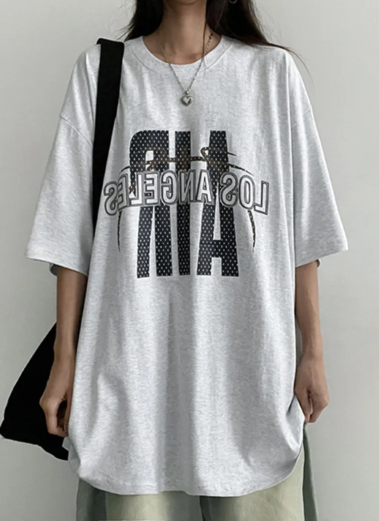 LOS ANGELESプリントボクシーTシャツ | hijjoo | 詳細画像1