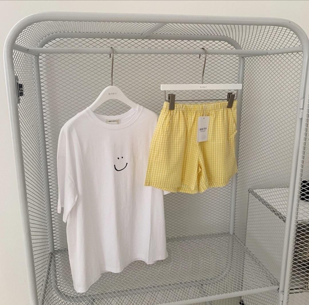 スマイル半袖Tシャツ&ギンガムチェックショートパンツSET | 詳細画像12