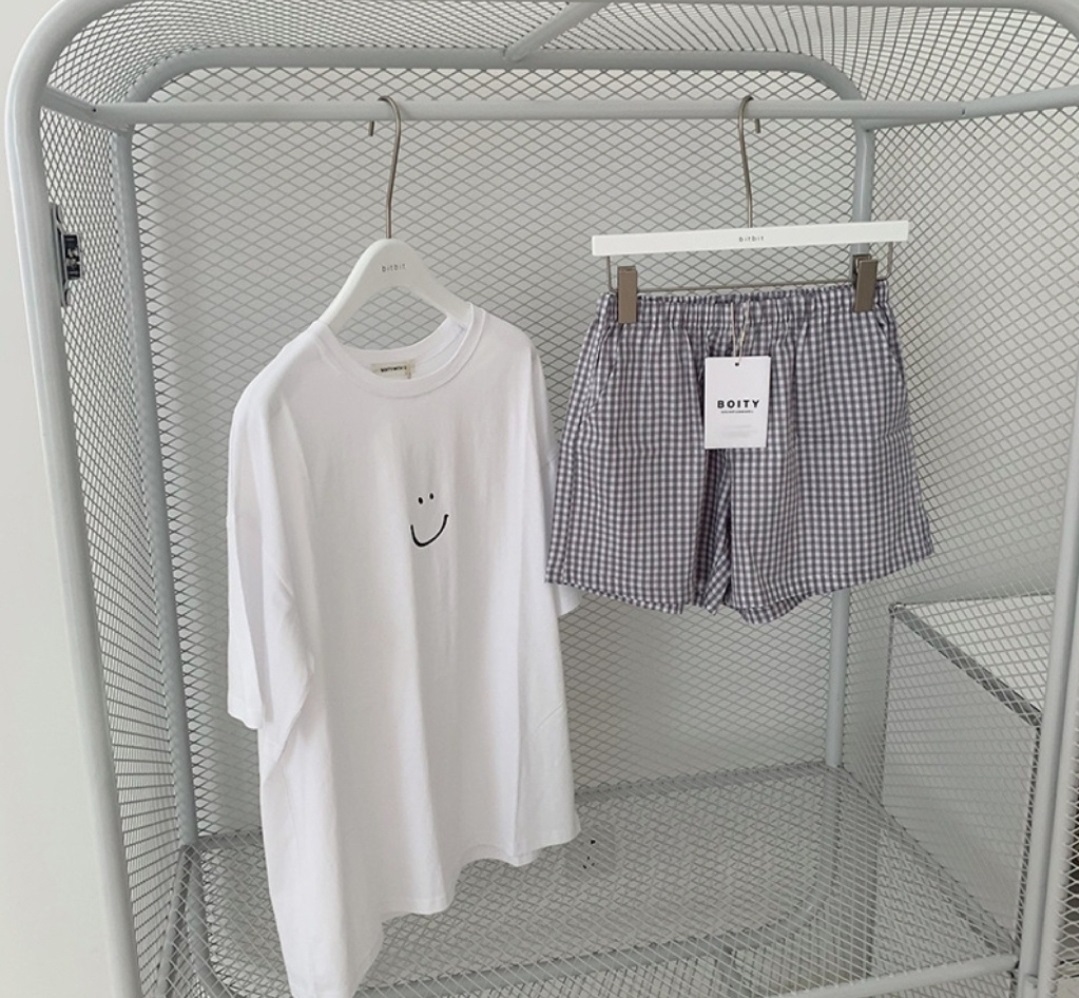 スマイル半袖Tシャツ&ギンガムチェックショートパンツSET | 詳細画像9