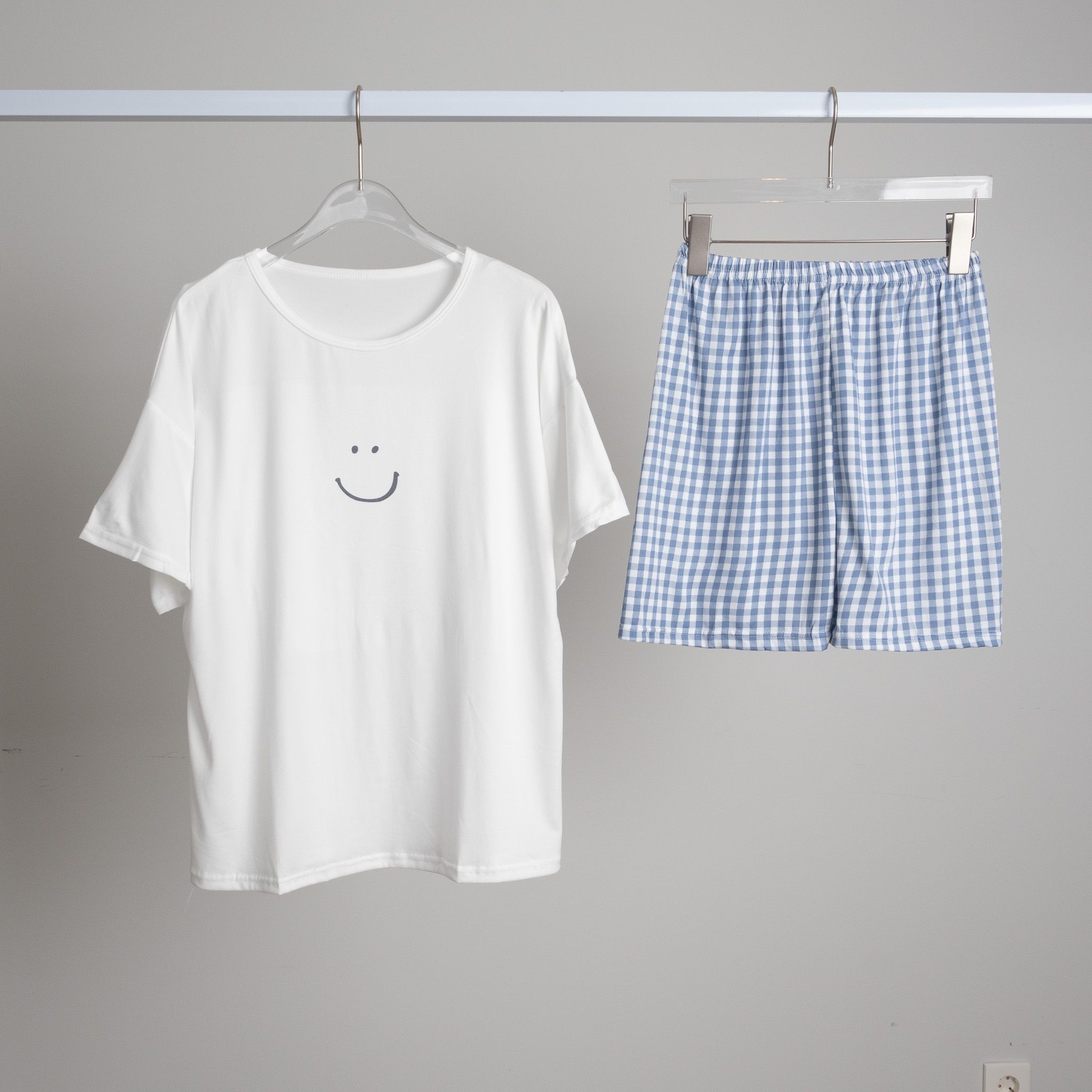 スマイル半袖Tシャツ&ギンガムチェックショートパンツSET | 詳細画像13