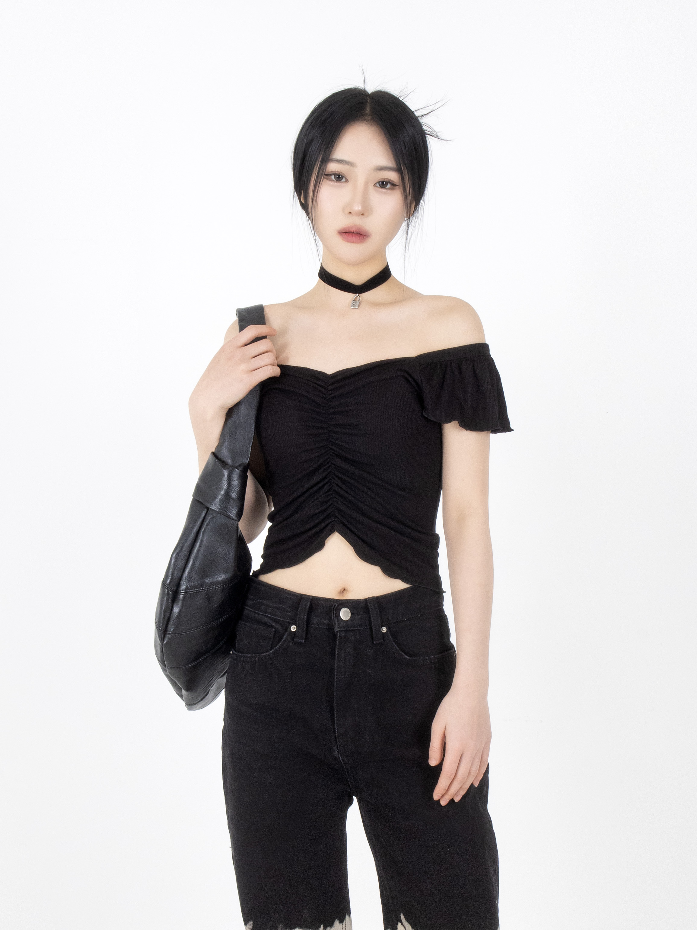 シャーリングフレアキャップスリーブTシャツ | 詳細画像6