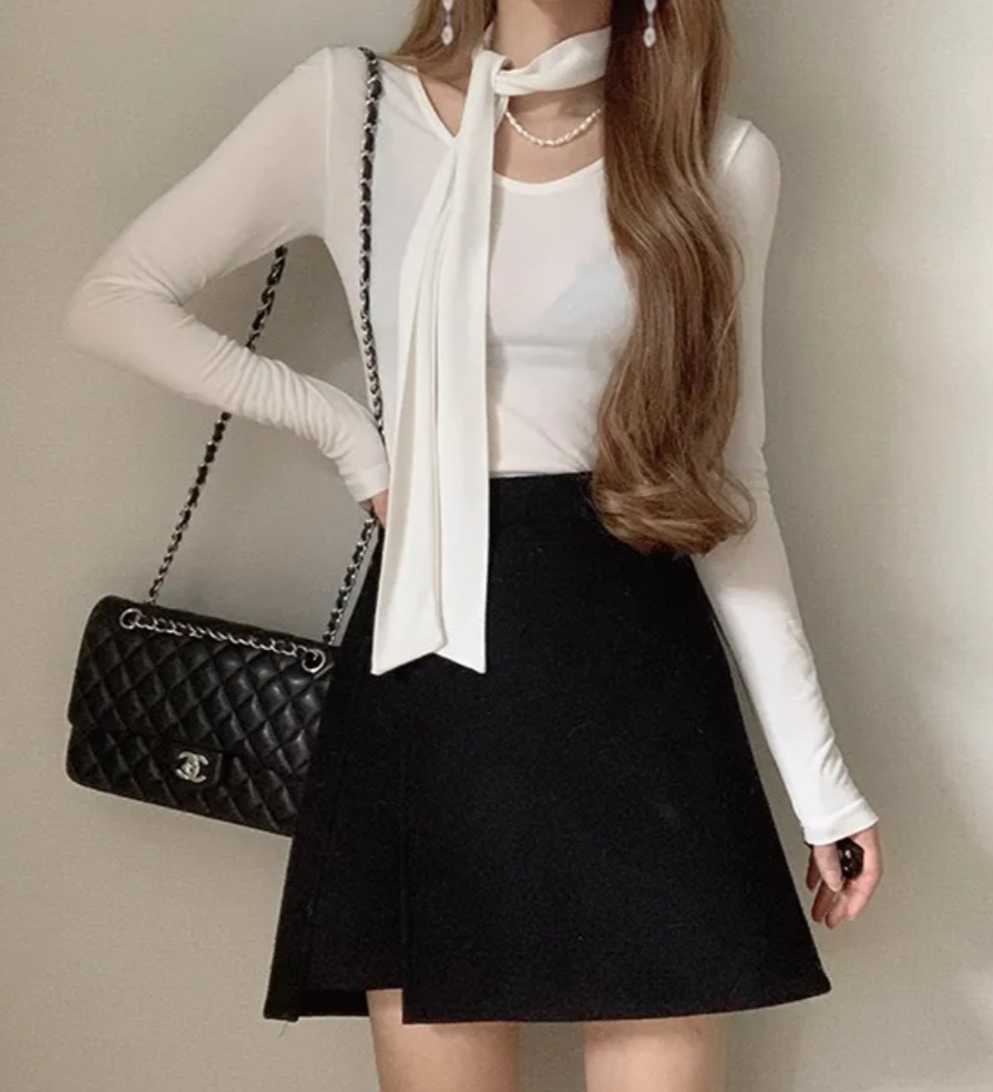 ストラップ付Uネックスリム長袖Tシャツ | 詳細画像14