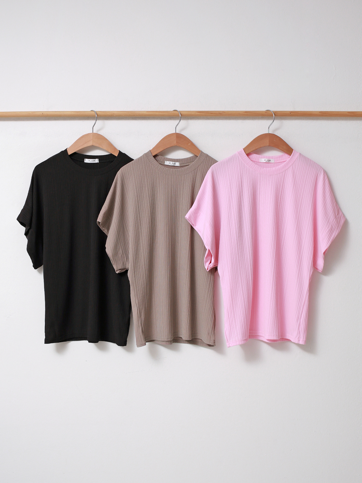 リブドルマン半袖Tシャツ&フレアショートパンツSET | 詳細画像16