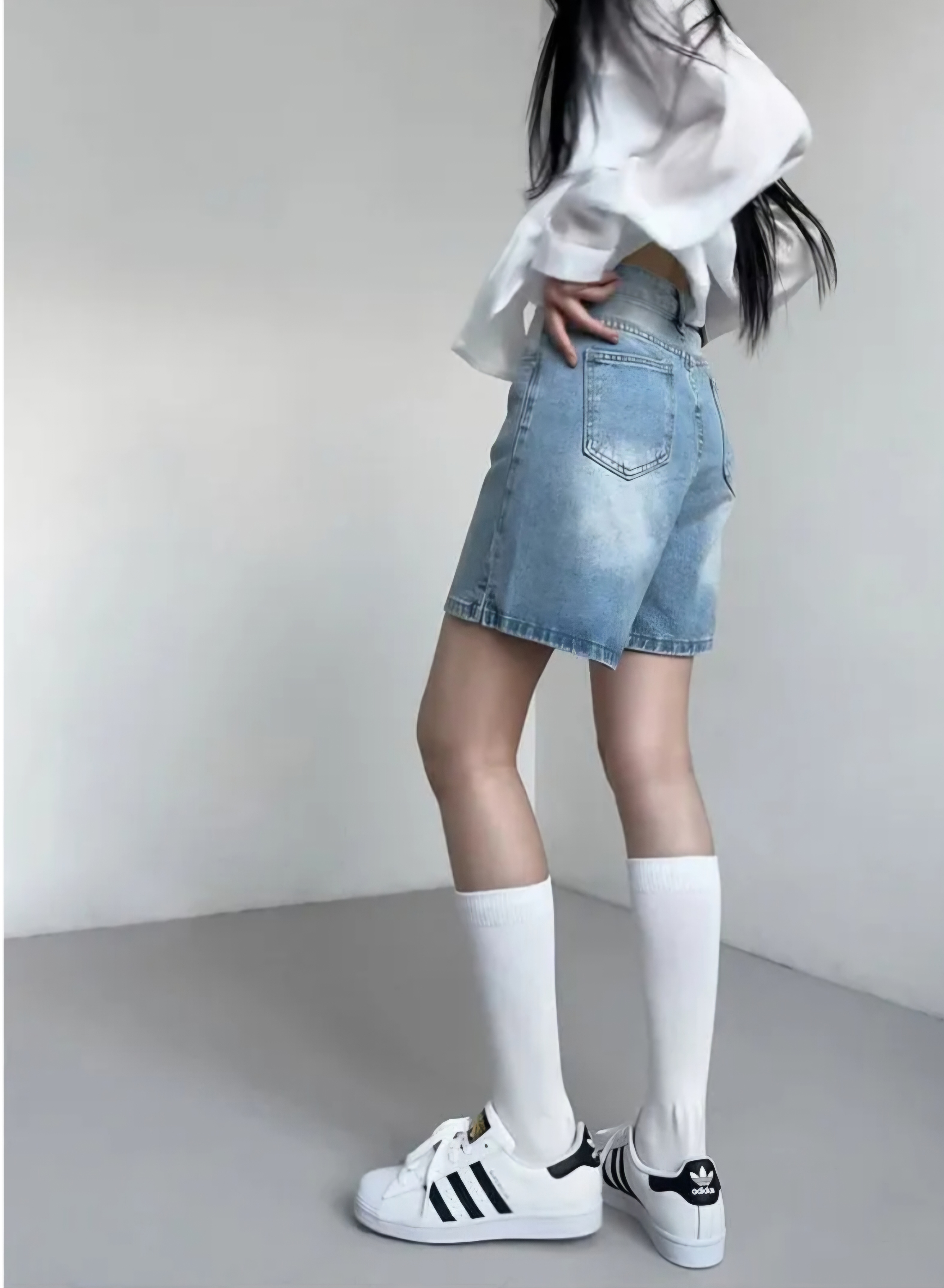 ハイウエストスリットデニムショートパンツ | 詳細画像2