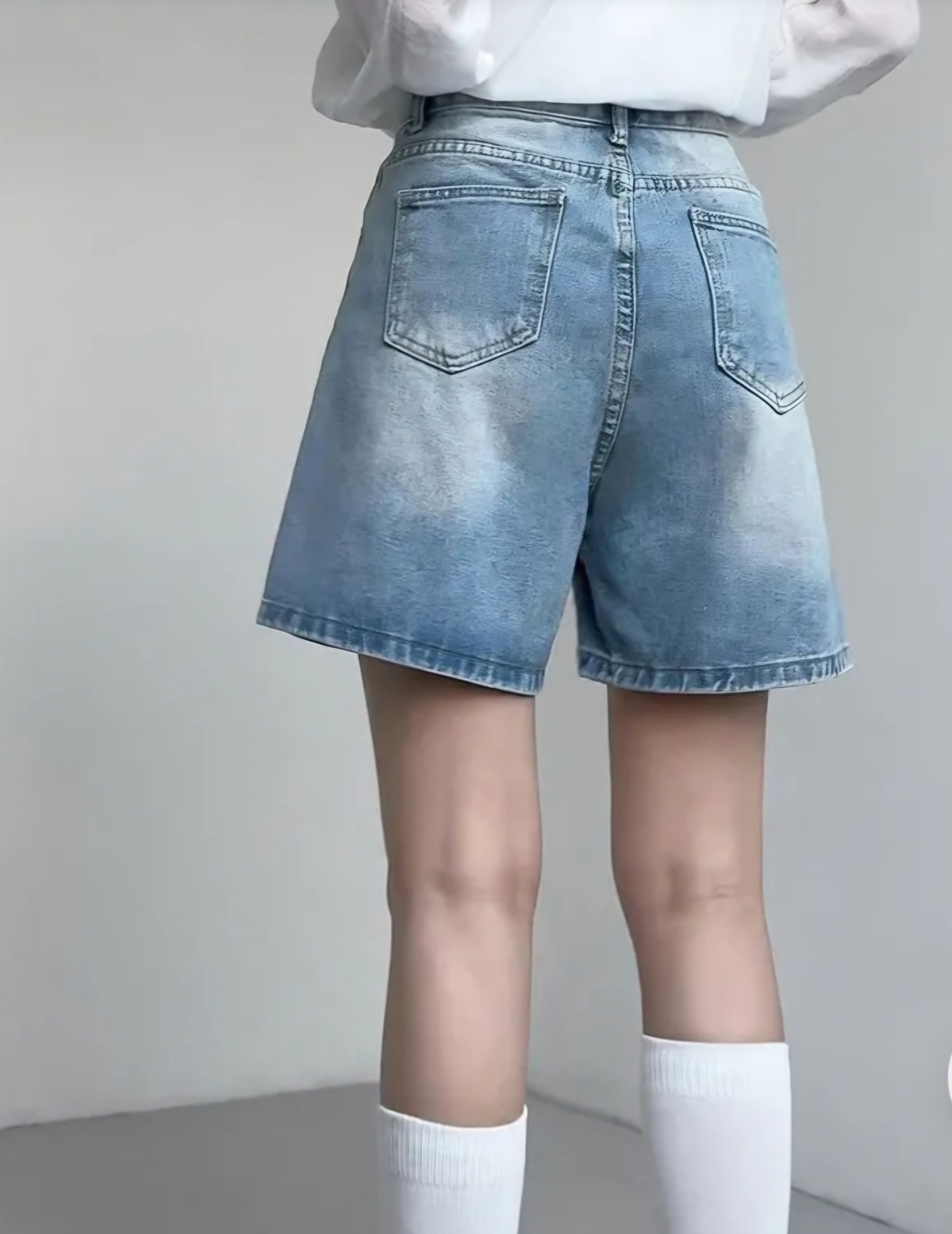 ハイウエストスリットデニムショートパンツ | 詳細画像7
