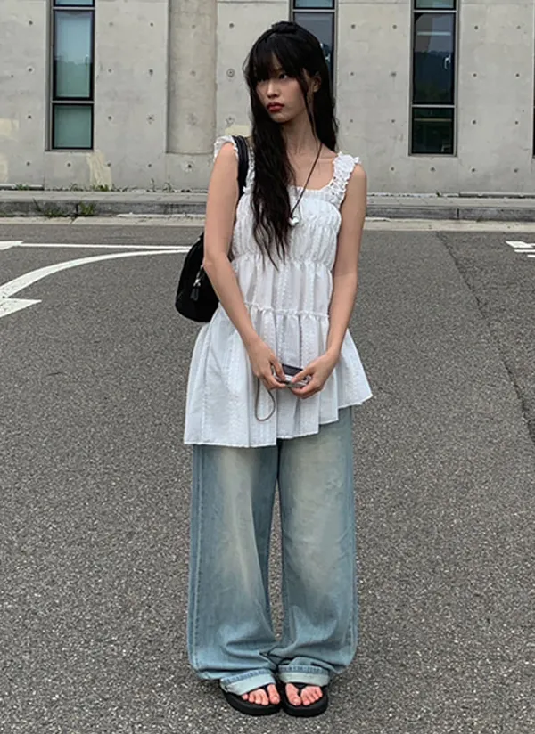 サマーバルーンワイドデニムパンツ | anyonemore | 詳細画像1