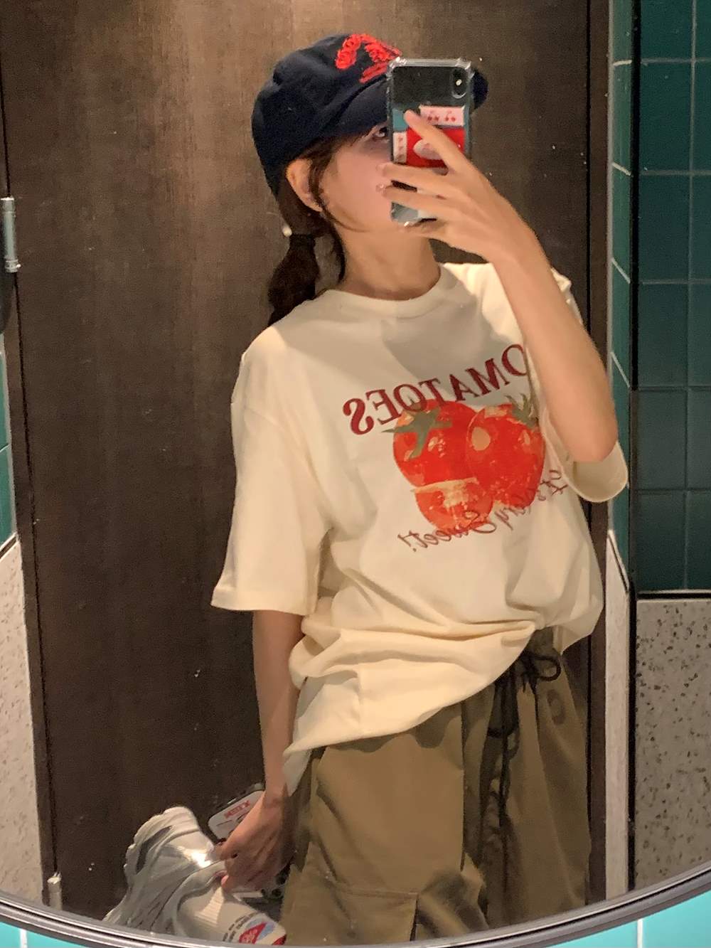 TOMATOESプリント半袖Tシャツ | 詳細画像4