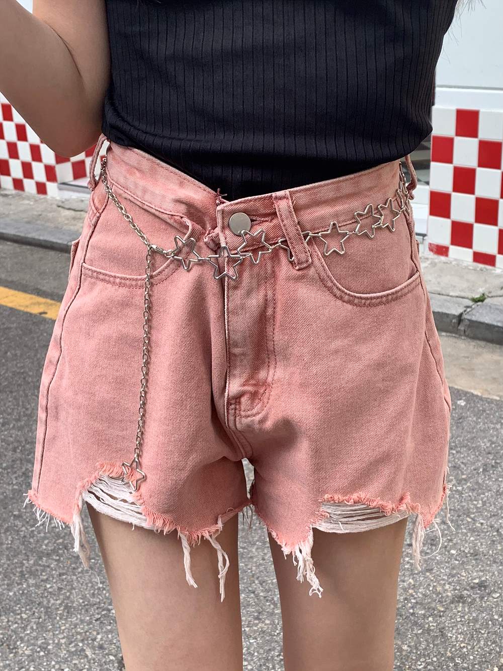 ハイウエストショートデニムパンツ | レディースファッション通販 - DHOLIC