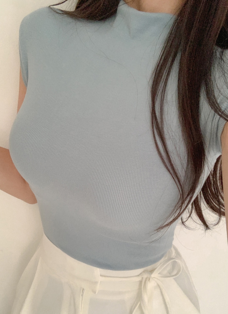 モックネックショートスリーブTシャツ | レディースファッション通販