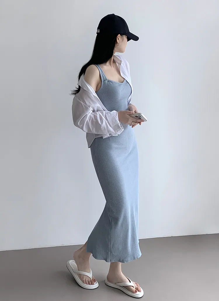 ハートネックリブノースリロングワンピース | paknamae | 詳細画像1