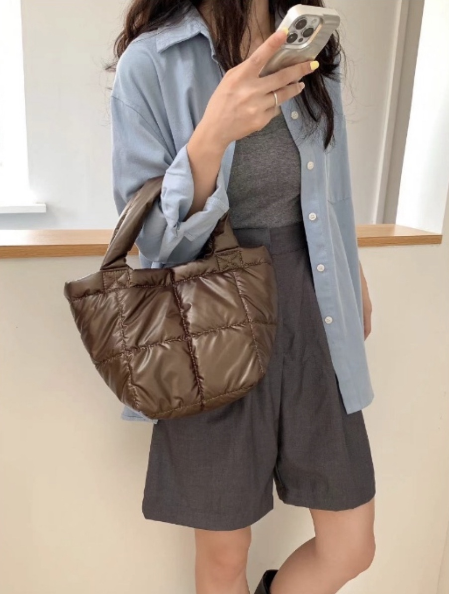 キルティング台形トートバッグ | 詳細画像3
