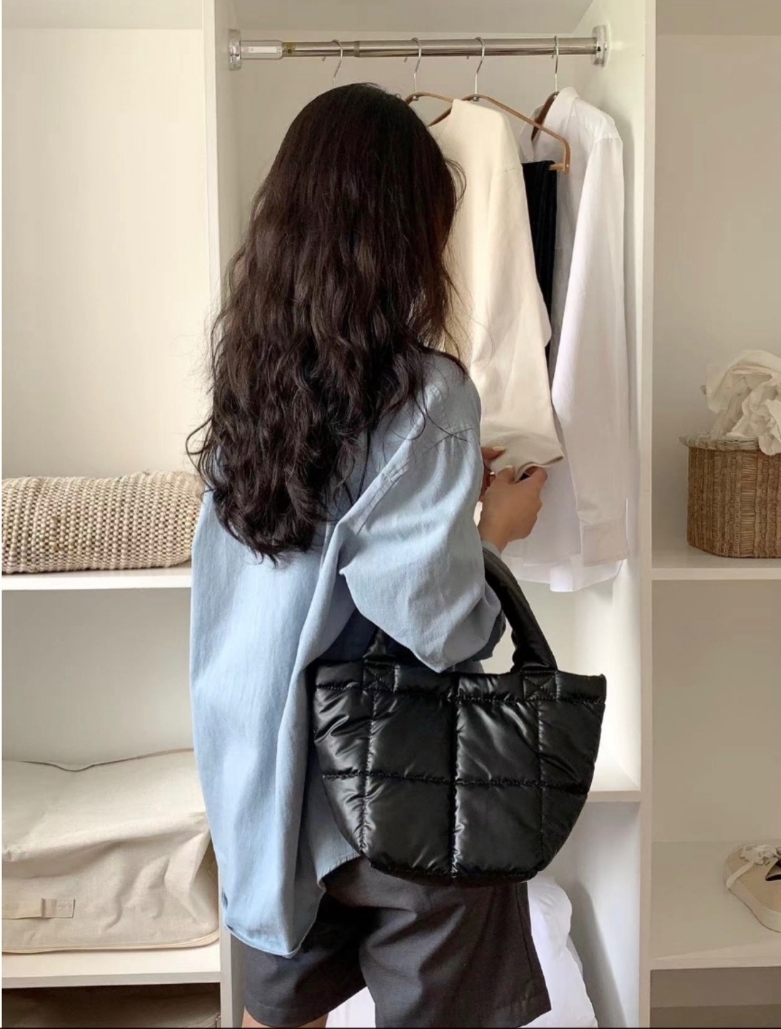 キルティング台形トートバッグ | 詳細画像11