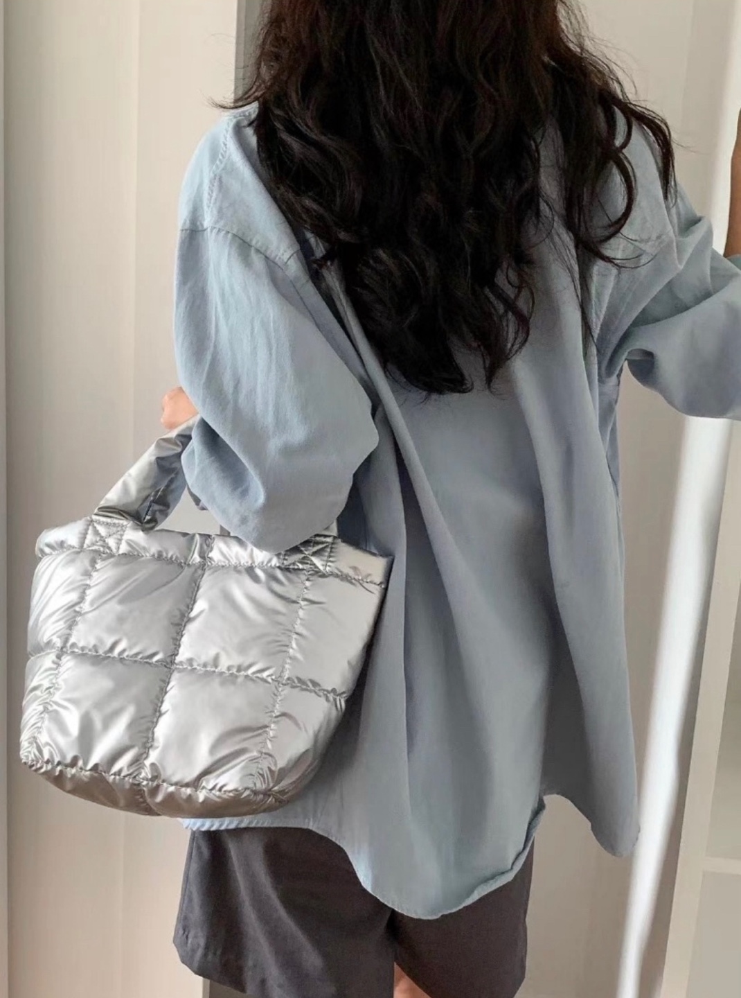 キルティング台形トートバッグ | 詳細画像9