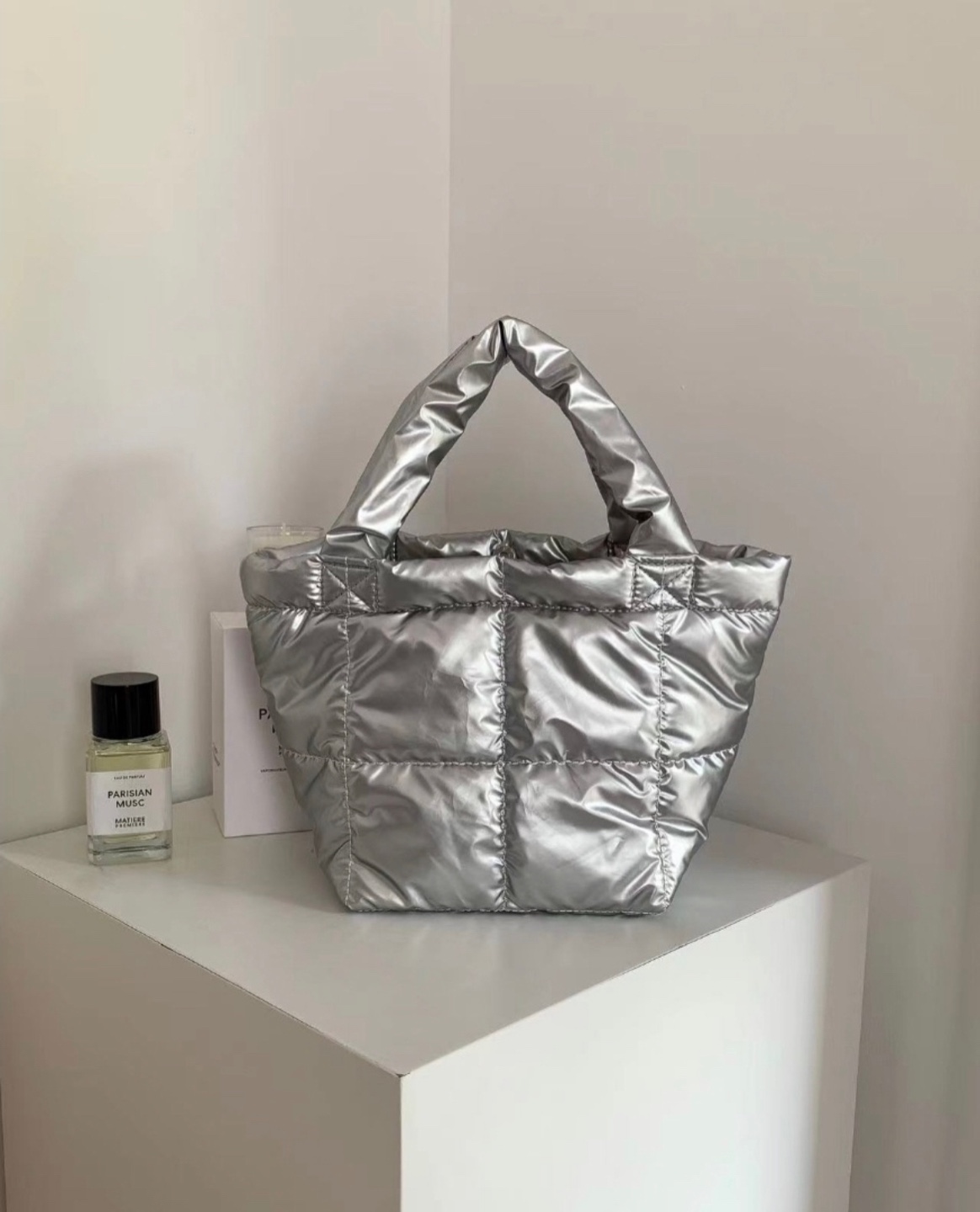 キルティング台形トートバッグ | 詳細画像8