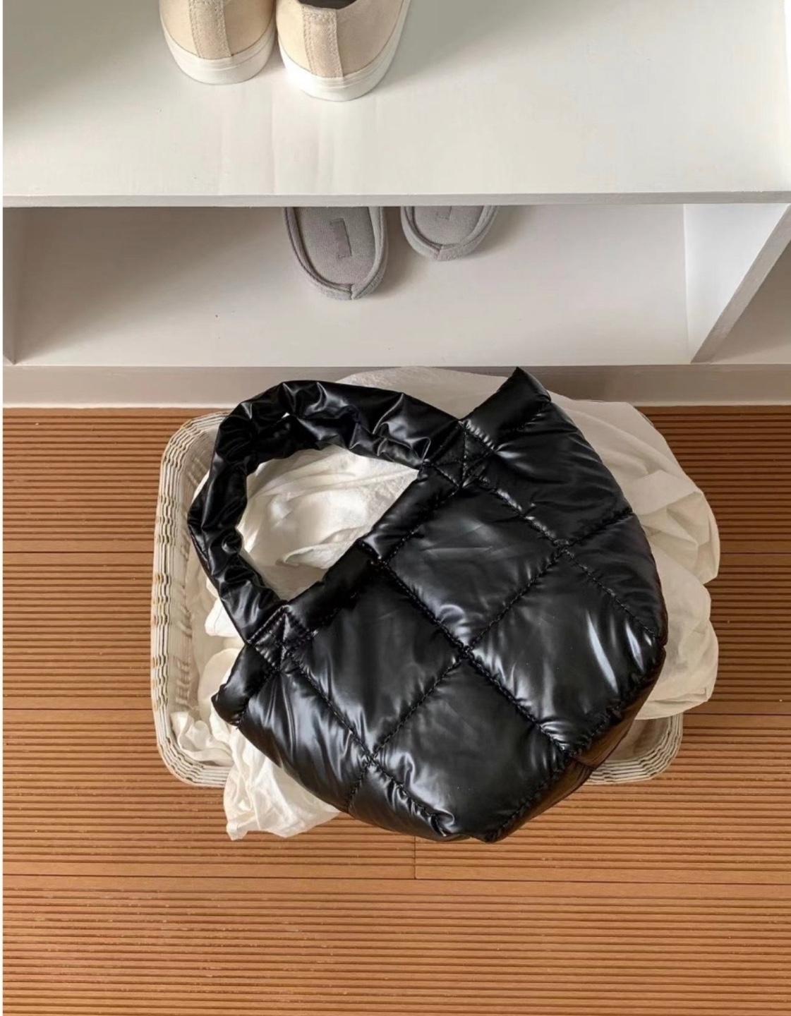 キルティング台形トートバッグ | 詳細画像15