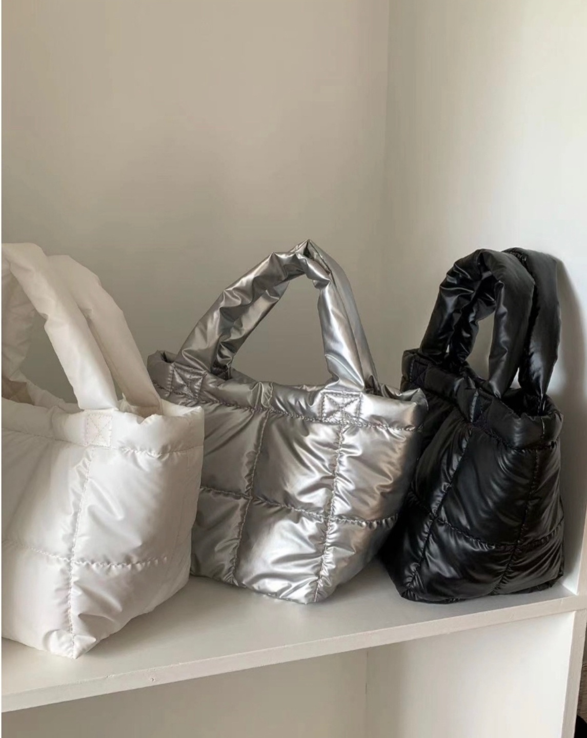 キルティング台形トートバッグ | 詳細画像13