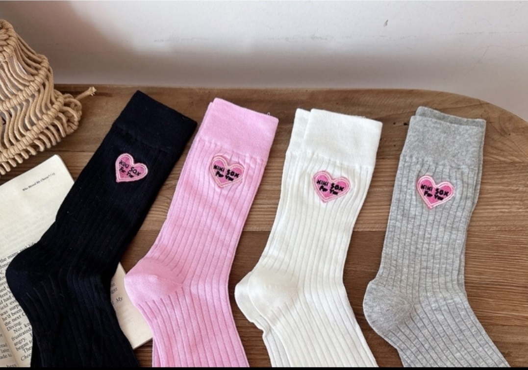 ハート刺繍リブソックス | 詳細画像3