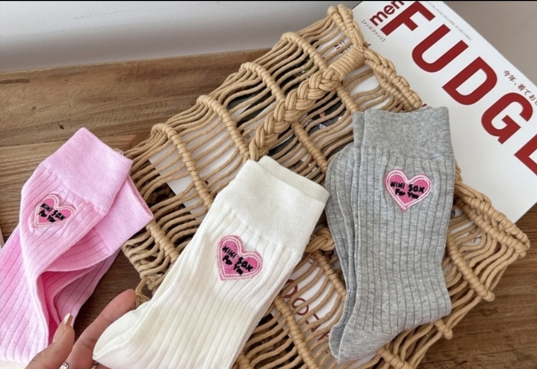 ハート刺繍リブソックス | 詳細画像9