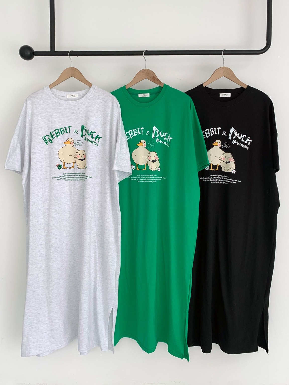 ラビットダッグプリントボクシースリットワンピース | 詳細画像2