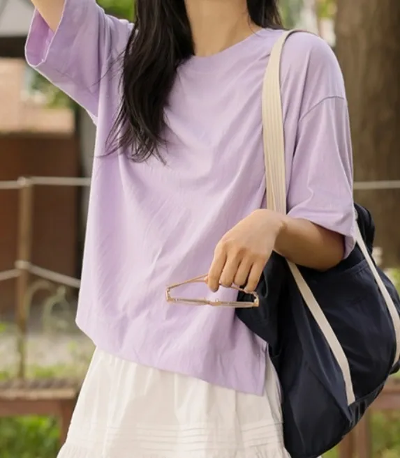 ラウンドネックスリットルーズ半袖Tシャツ | 詳細画像1