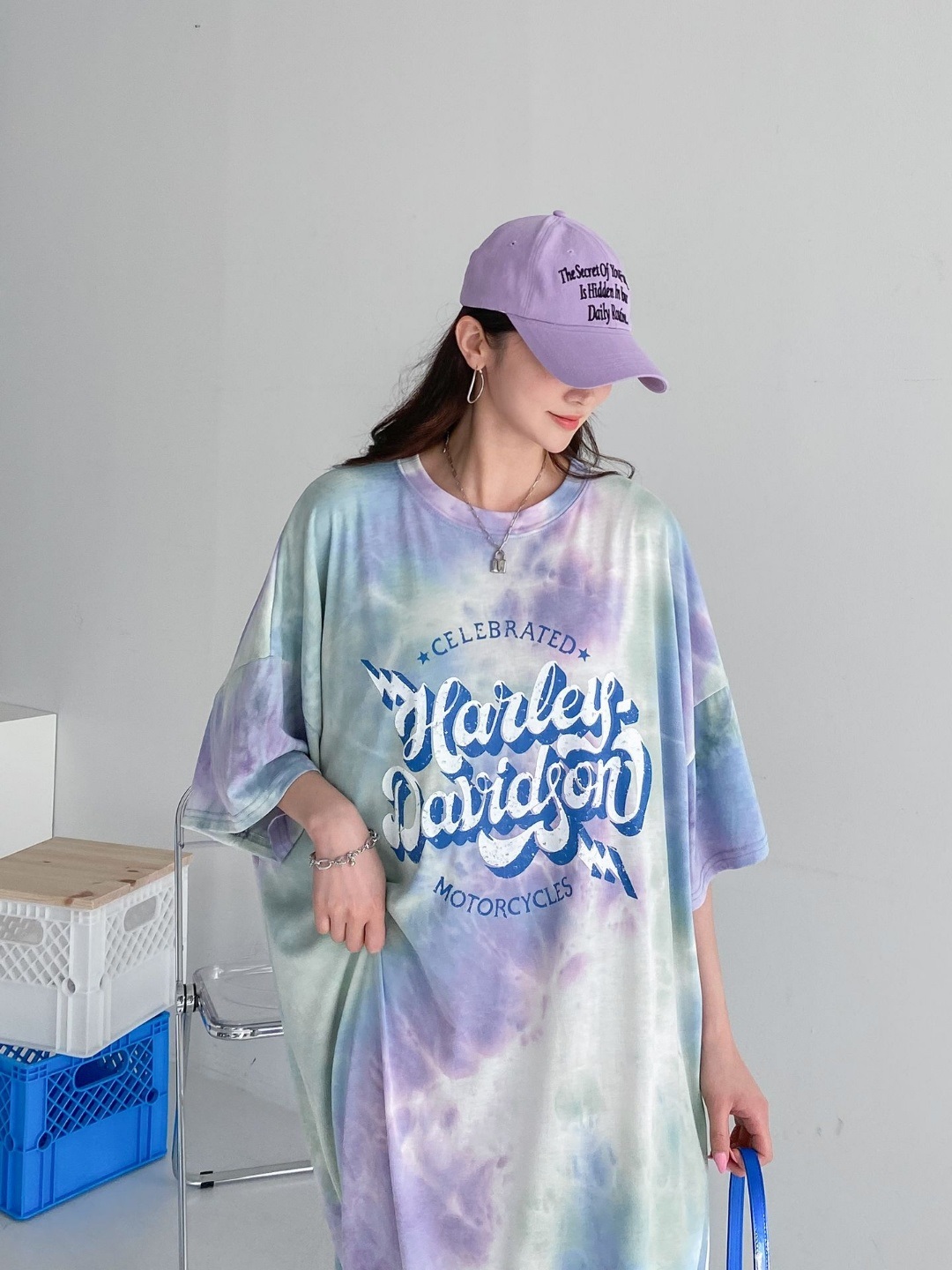 タイダイレタリングボクシーTシャツワンピース | 詳細画像4