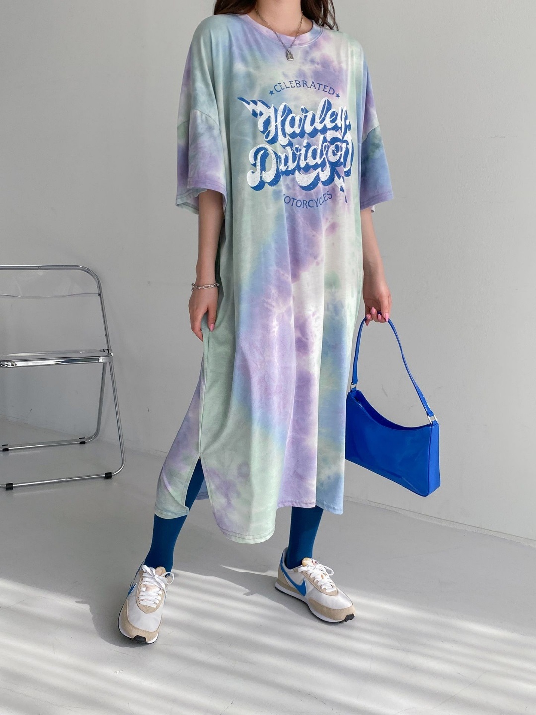 タイダイレタリングボクシーTシャツワンピース | 詳細画像18