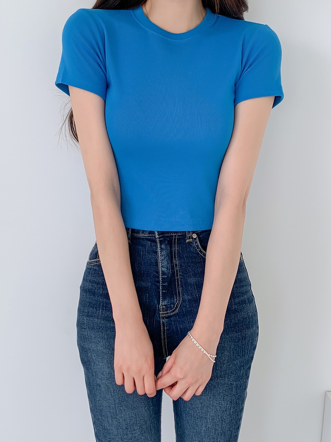 クロップド半袖スリムTシャツ | 詳細画像9