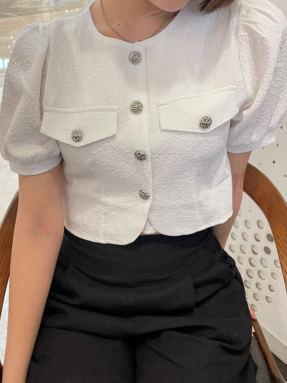 リネン混3分丈キュロットパンツ | 詳細画像3