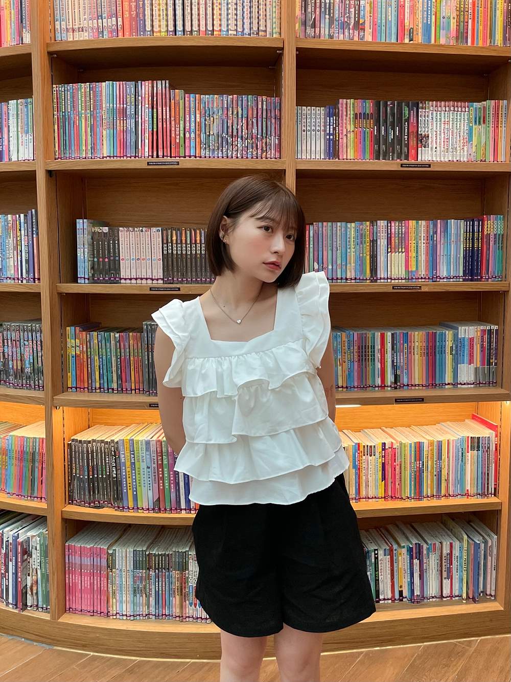 リネン混3分丈キュロットパンツ | 詳細画像8