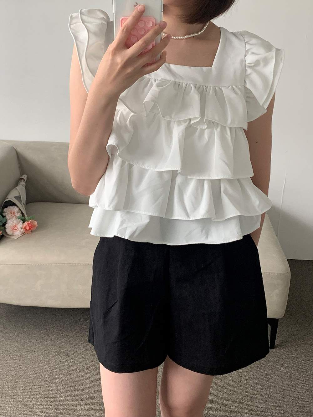 リネン混3分丈キュロットパンツ | 詳細画像12