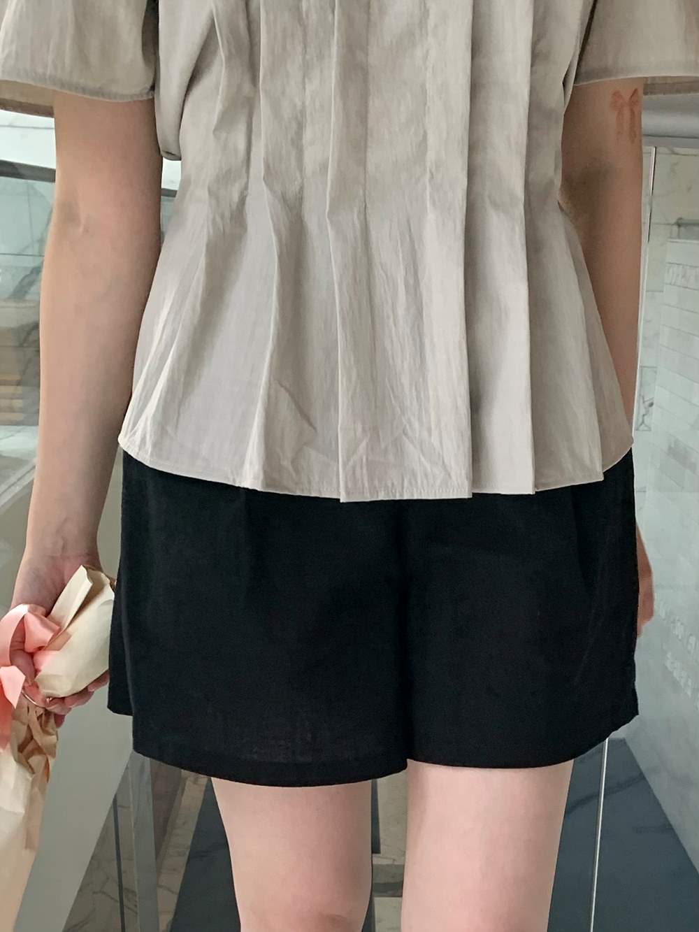 リネン混3分丈キュロットパンツ | 詳細画像18