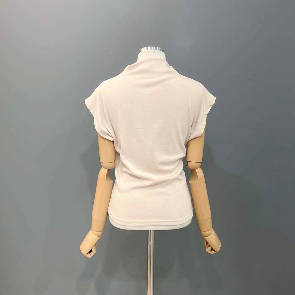 モックネックフレンチスリーブTシャツ | 詳細画像21