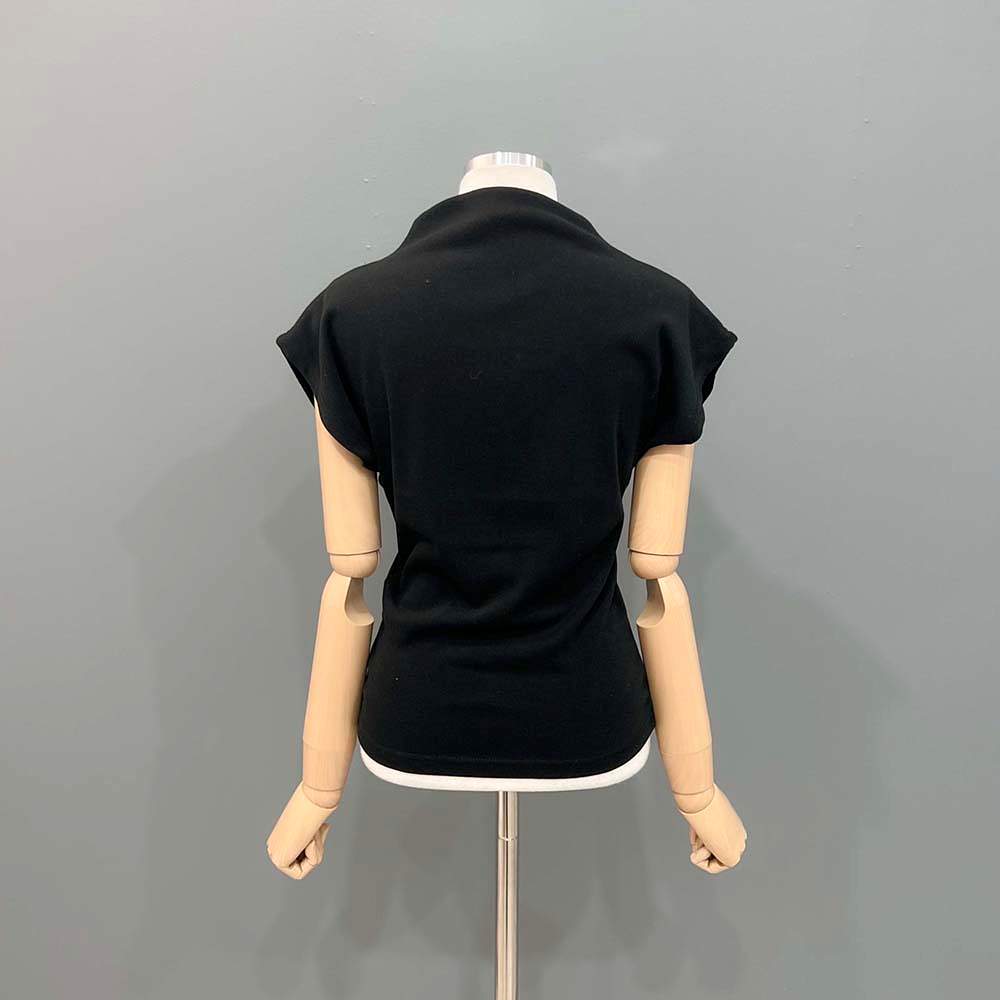 モックネックフレンチスリーブTシャツ | 詳細画像24