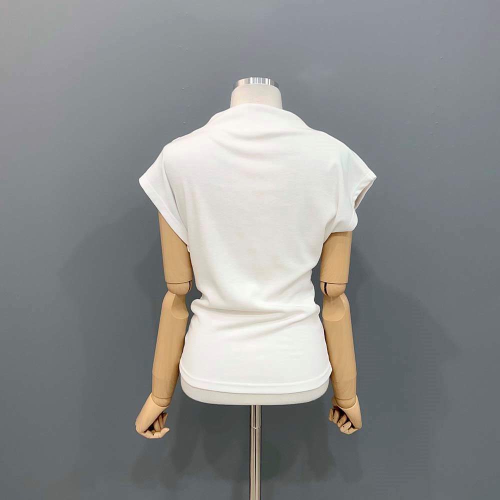 モックネックフレンチスリーブTシャツ | 詳細画像27