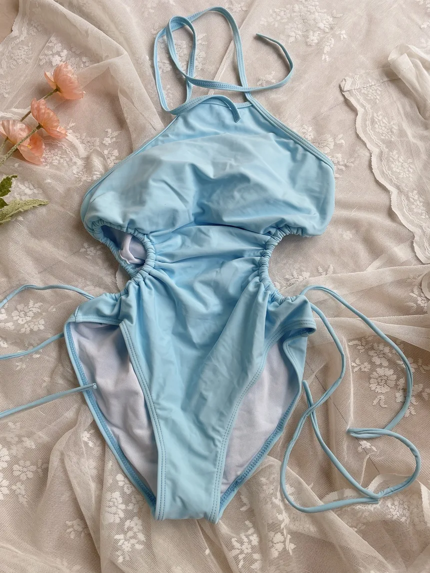 ホルターネックサイドカットドロスト水着 | mirangmirang | 詳細画像15