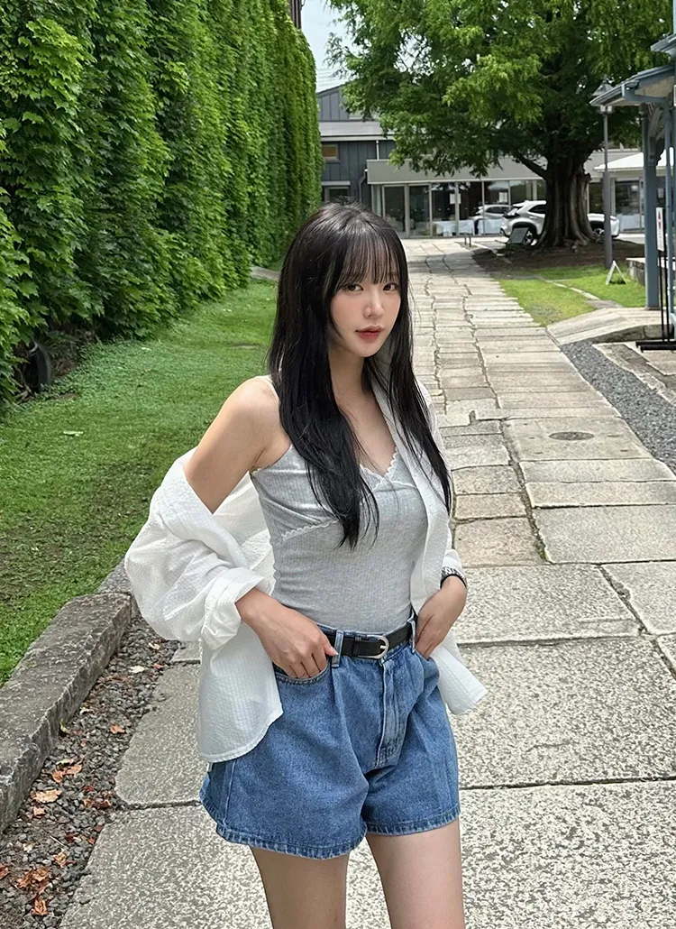 スカラップレースクロップドキャミソール | yefit | 詳細画像1