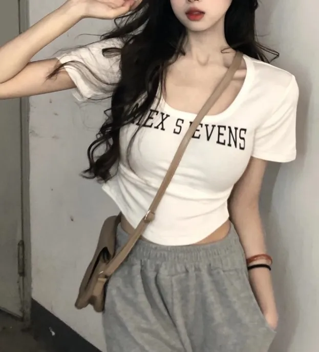 AIFXスクエアシャーリングクロップド半袖Tシャツ | 詳細画像1