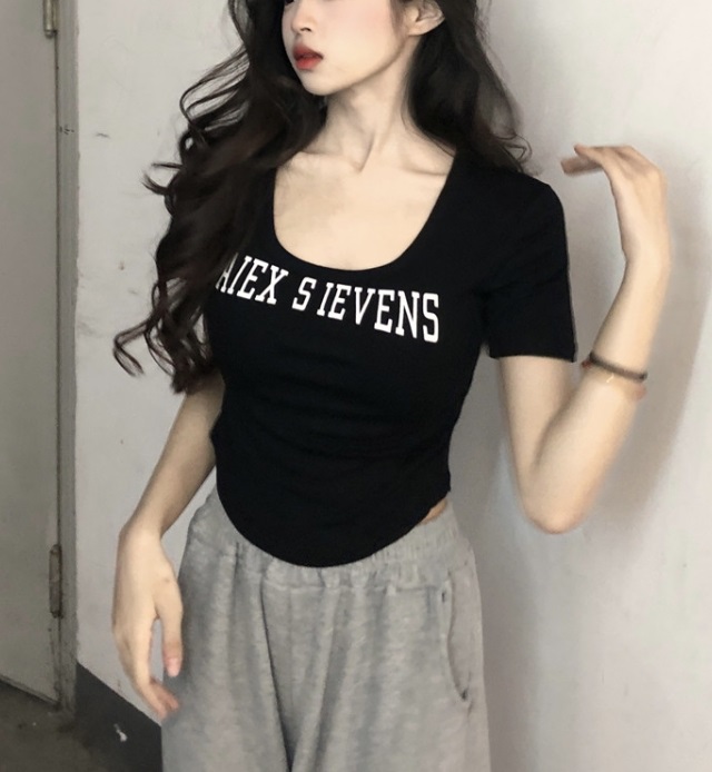 AIFXスクエアシャーリングクロップド半袖Tシャツ | 詳細画像2